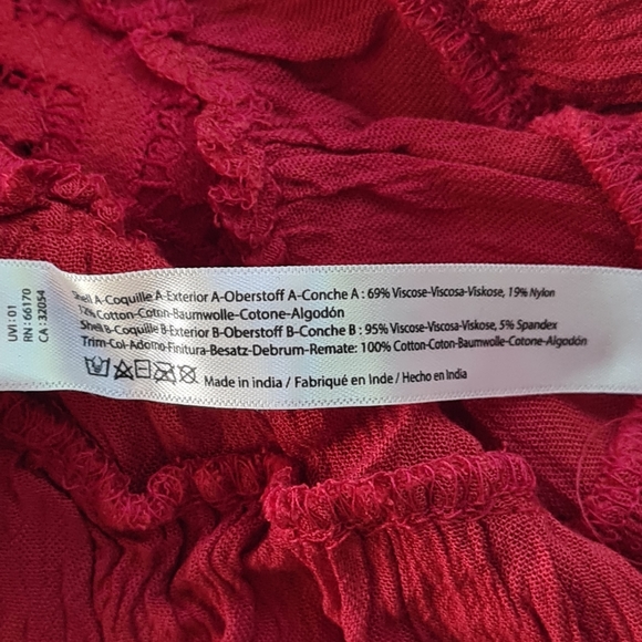 Free People Adella Womens Cami in Red - Picture 7 of 11